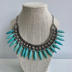 Statement Necklace - Turquoise/Silver